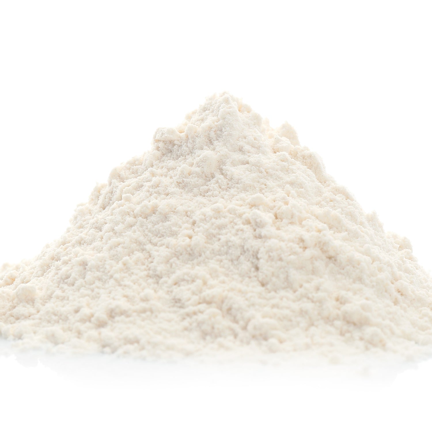 &lt;Pyramid of sampled white powder on a white background for QC testing. Credit&gt; AdobeStock_150673345