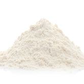 <Pyramid of sampled white powder on a white background for QC testing. Credit> AdobeStock_150673345