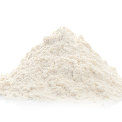 &lt;Pyramid of sampled white powder on a white background for QC testing. Credit&gt; AdobeStock_150673345