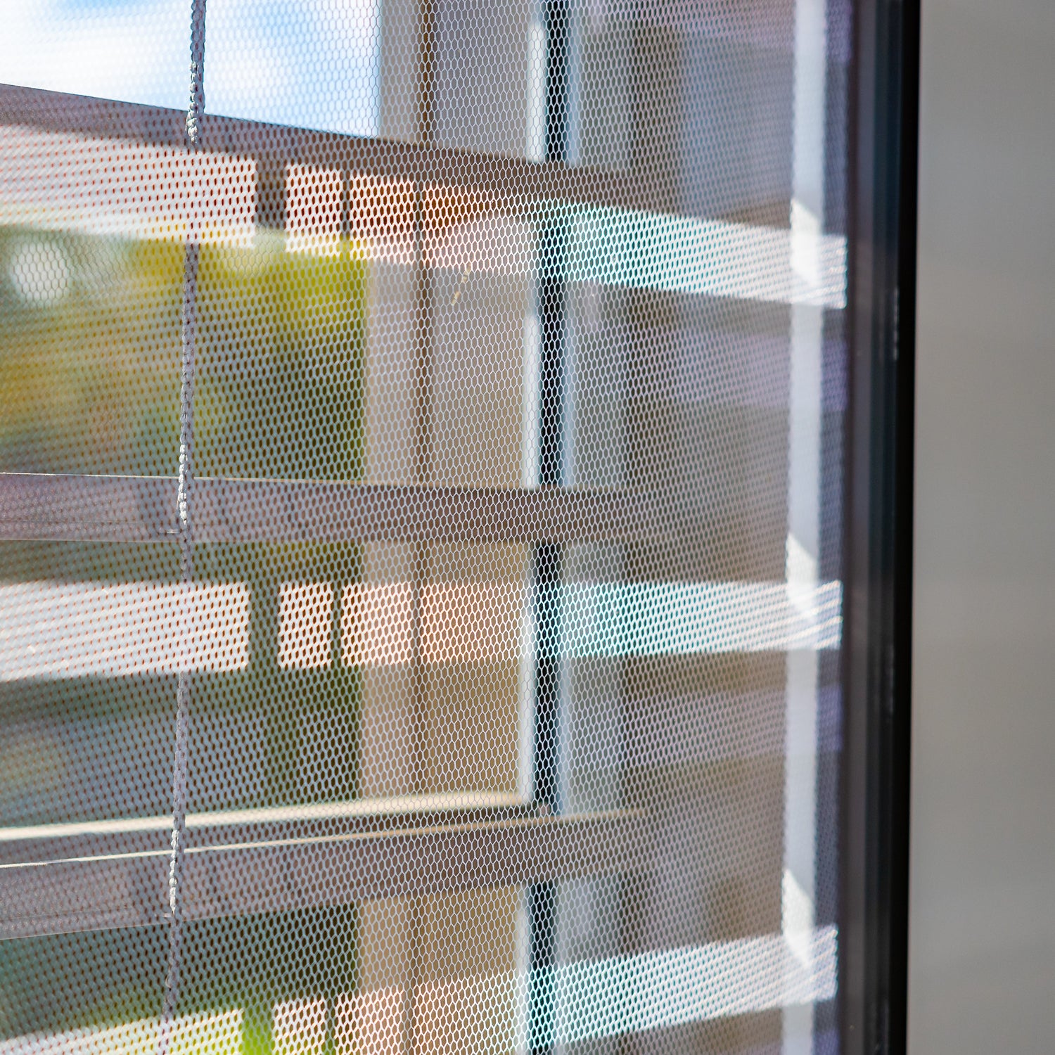 &lt;Insect guards or fly screens fitted to outside office windows to prevent flying insects entering the building. Credit&gt; AdobeStock_348106214